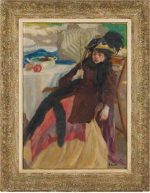 Edward Alfred Cucuel O/C Lady w/ a Parasol