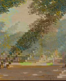Harry Neyland O/C Landscape Painting, Paris