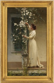 Hamilton Hamilton Oil Painting, Woman with Roses