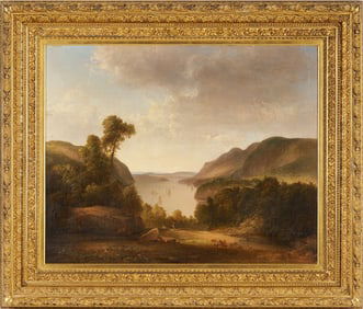 Thomas Doughty, Hudson River School O/C, Riverscape, ex-Christies