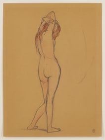 Rockwell Kent Drawing & W/C, Standing Nude