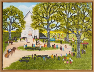 Helen LaFrance Church Picnic Painting
