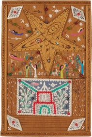 Howard Finster Mixed Media Folk Art Panel