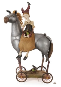 Akira Blount Outsider Art Sculptural Doll, Joy Ride