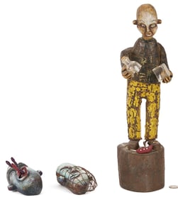 3 Kevin Titzer Contemporary Folk Art Sculptures