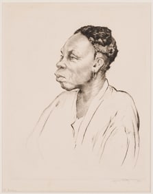 Rare Alfred Hutty Drypoint Etching, A Gullah