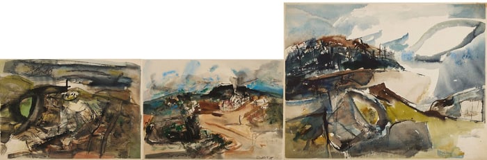 3 Carl Sublett Watercolors, East TN Landscapes