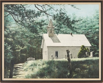 Carroll Shope East TN O/C Painting, Cades Cove