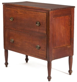 Southern walnut two drawer Sheraton server