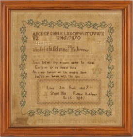 Spring Hill Academy Tennessee Sampler 1842