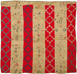 Touching Stars Variant Quilt, Exhibited
