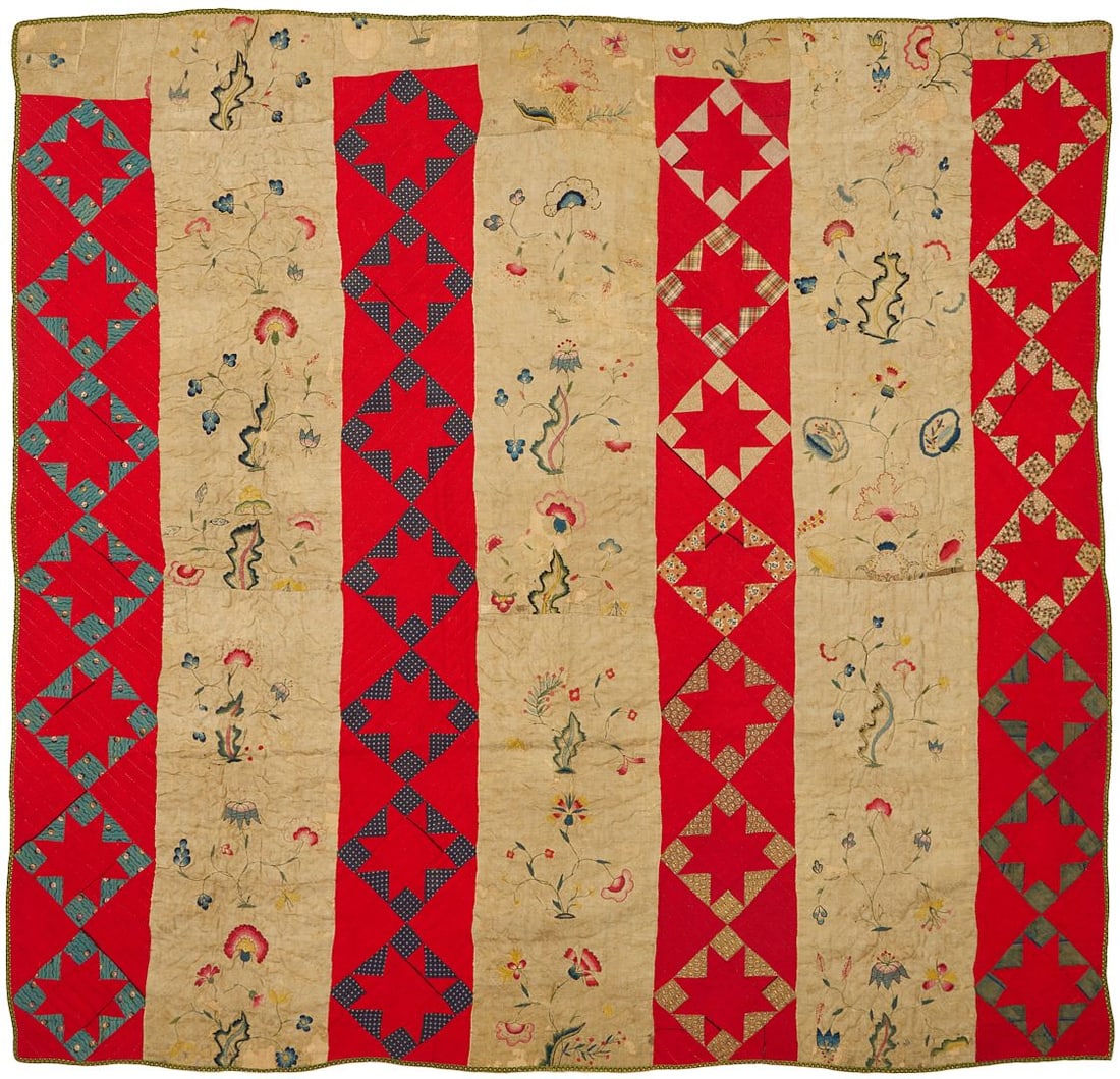 Touching Stars Variant Quilt, Exhibited (1 of 14)