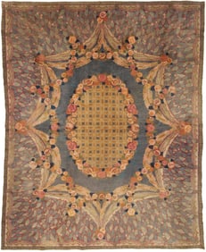 Antique French Savonnerie Carpet, 9' x 7'