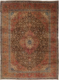 Persian Kashan Carpet, 13 ft. x 9 ft.
