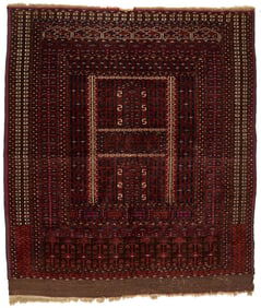 Antique Saryk Turkoman Ensi Prayer Rug