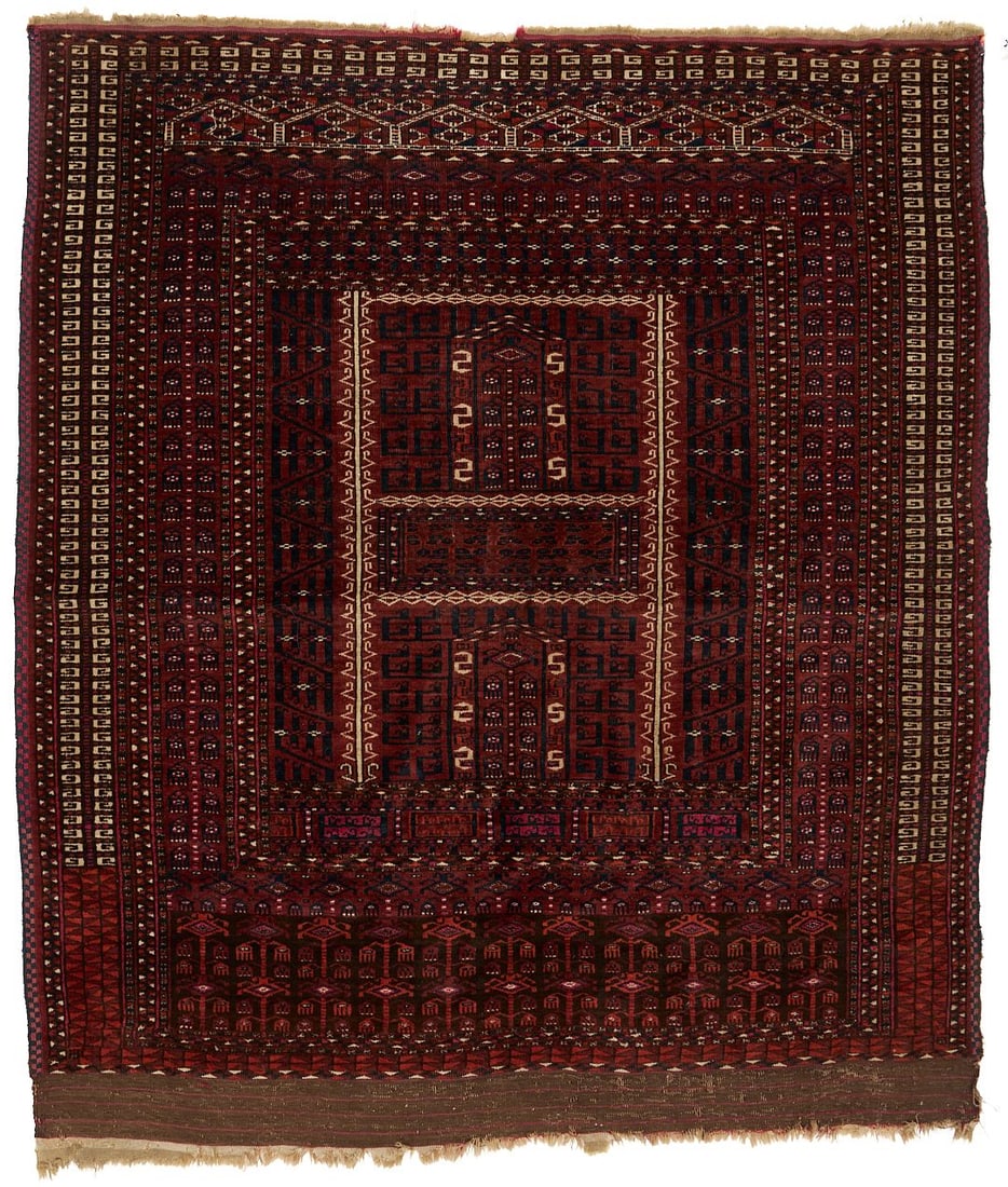 Antique Saryk Turkoman Ensi Prayer Rug (1 of 15)