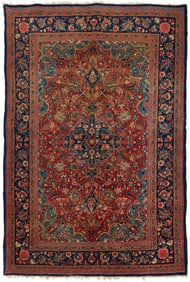 Persian Kashan Medallion Rug, 5 ft x 3.5 ft
