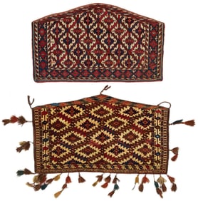 2 Antique Turkman Yomud Asmalyk Textiles
