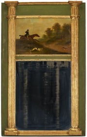 Large Trumeau Mirror with Hunt Scene