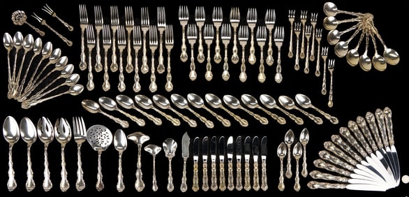 102 Pcs. of Gorham Strasbourg Flatware
