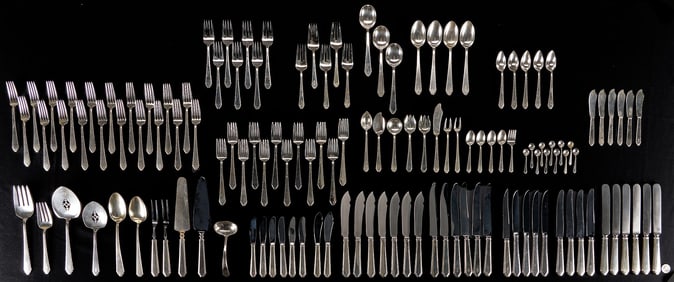 133 Pcs. Lunt William & Mary Sterling Flatware