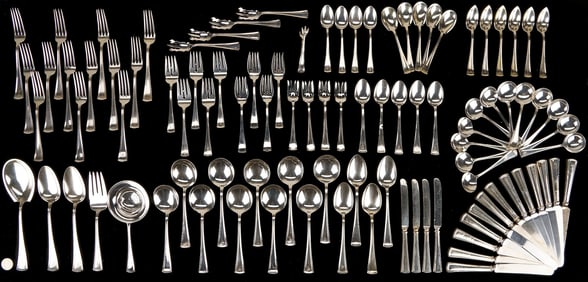 99 Pcs. Dominick & Haff Sterling Silver Flatware, Virginia Pattern