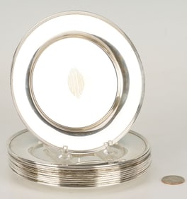 12 Heavy Sterling Bread and Butter Plates