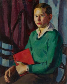 Philip Perkins Oil Portrait of Syd Hailey, Exhibited