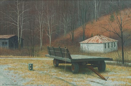 Jeff Chapman Crane Appalachian Landscape Painting, A Weathered Land