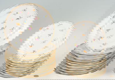 Meissen Scattered Flowers Pattern Porcelain Dinnerware