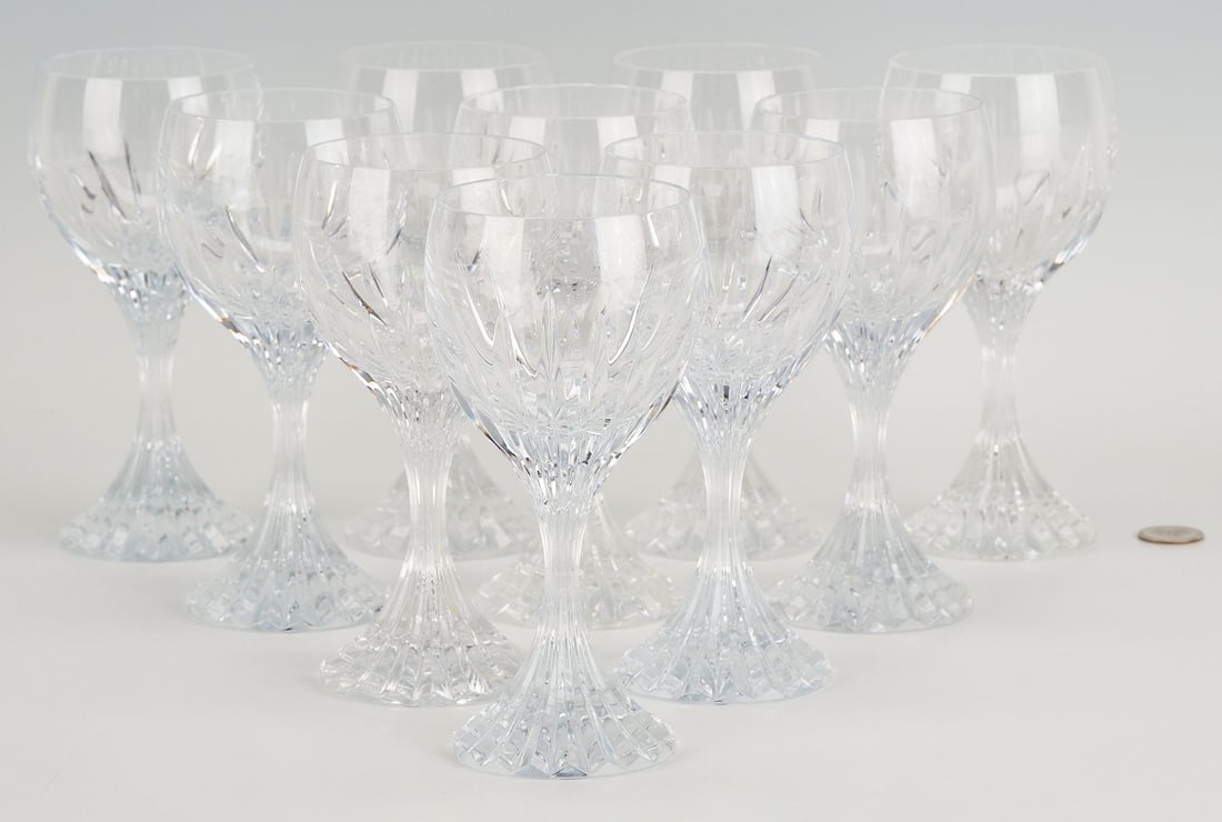 10 Baccarat Massena Crystal Water Goblets (1 of 10)