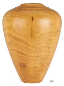 Large Ted Knight Turned Elm Wood Vase