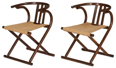 Pair of Mid-Century Thonet-Style Bentwood Folding Chairs
