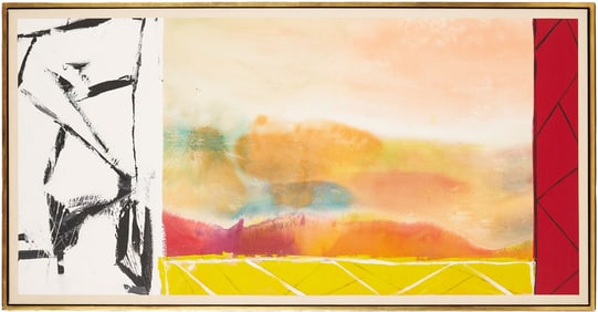 Ronnie Landfield Acrylic Painting, Between Spring and Summer