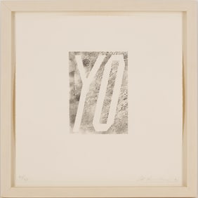 Ed Ruscha Signed Lithograph, Yo