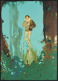 Salvador Dali Signed Lithograph, Prince of Love: Salvador Dali (Spanish, 1904-1989) color lithograph, "The Prince of Love (The Hanged Man)," from the Trilogy of Love series. Signed in pencil, lower right, and numbered 20/150, lower