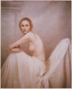 Large Joyce Tenneson Cibachrome Photograph, Suzanne: Joyce Tenneson (American, b. 1945) cibachrome print, "Suzanne", 1987, printed 1997. Signed, dated, and numbered 28/50 in pen en verso. Housed under glass in an ebonized wood frame with