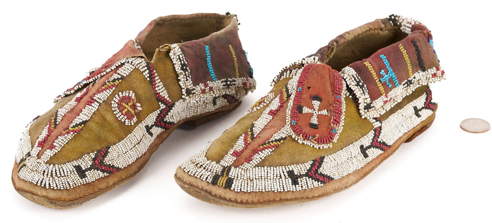 Pair of Native American Beaded Moccasins (1 of 9)