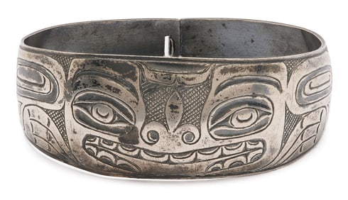 Native American Haida Sterling Cuff Bracelet