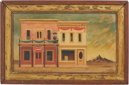 Philip Campbell Curtis Surrealist Architectural Painting