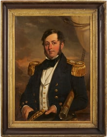 British School 19th C. O/C Nautical Portrait