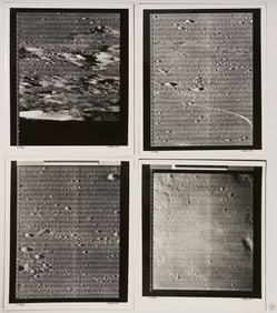 Four NASA Moon Survey Photos 93H1, 93H2, 93H3, 94M; Sinus Medii