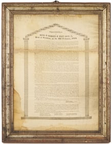 Augusta Resolves Silk Broadside, Revolutionary War Related