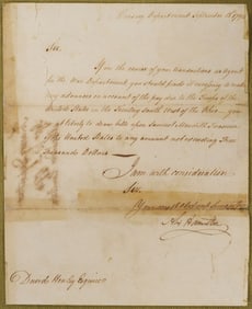 Alexander Hamilton ALS, Whiskey Rebellion