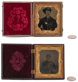 2 Civil War Tintypes of Union Soldiers