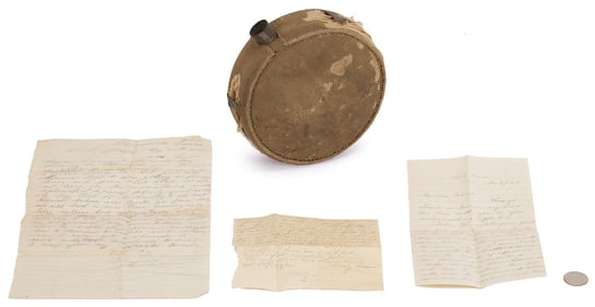 Civil War Canteen and Letters, Thomas Tabb Jr. CSA