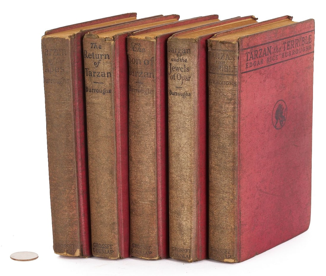 5 Edgar Rice Burroughs Tarzan Books, Signed (1 of 20)