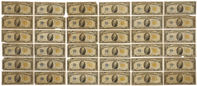 36 $10 North African Notes