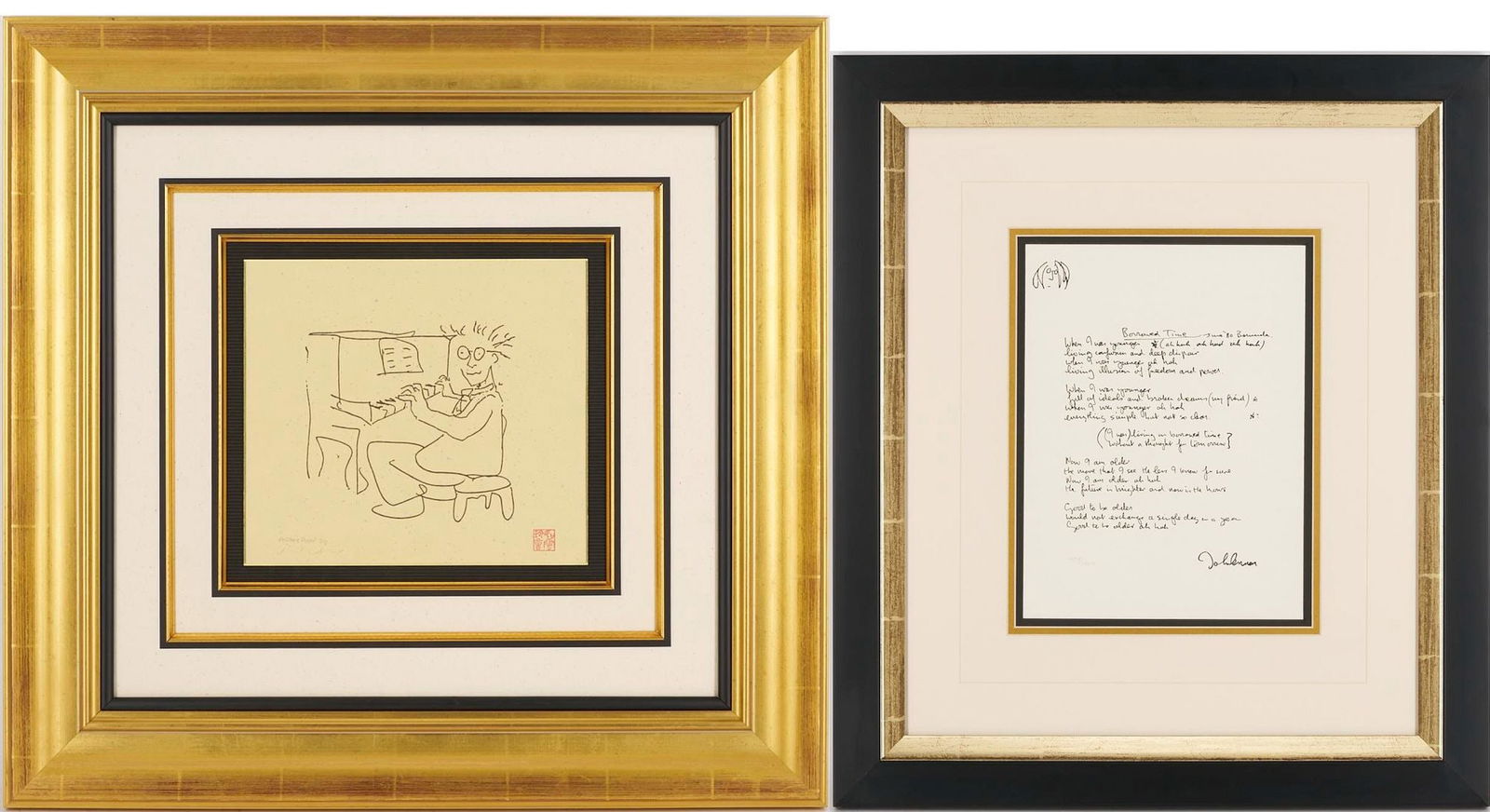 2 John Lennon Serigraphs Incl. Self-Portrait, Borrowed Time (1 of 19)