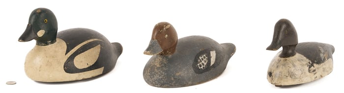 3 Canadian Duck Decoys, incl.Ferman Eyre Pair & David Kavanaugh Hen